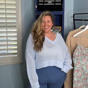 Offline by Aerie cropped knit sweater